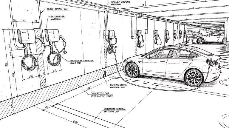 EV Charging parking lot generated by AI